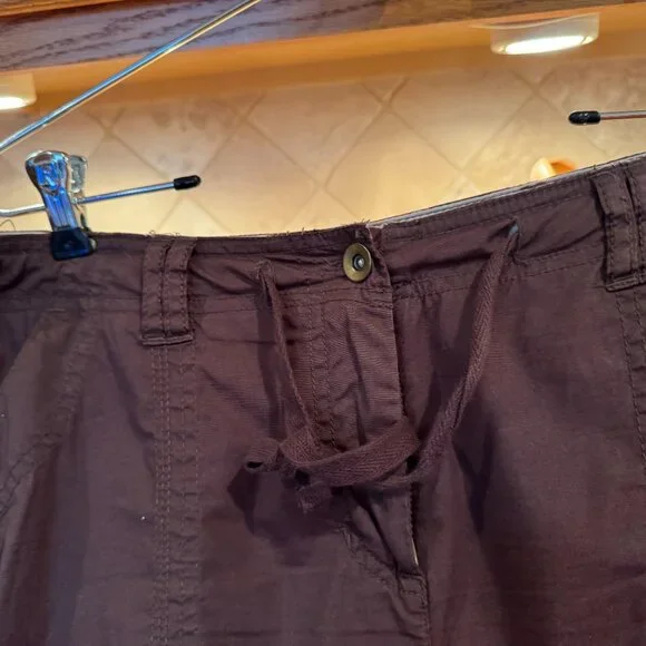 Style & Co Long Cargo Pants Brown Cotton 8P - Picture 6 of 8